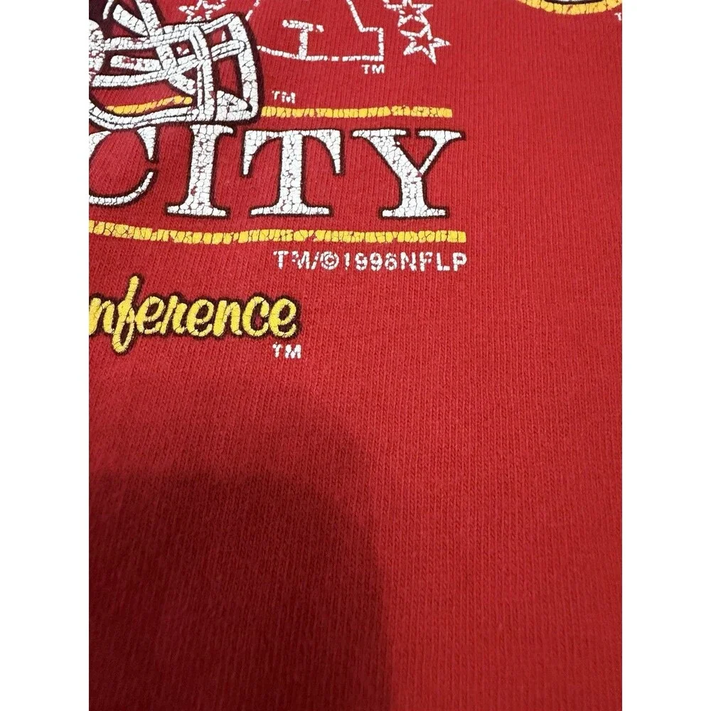 Vintage 1996 Kansas City Chiefs Galt Sand Red Long Sleeve Women’s Sz M USA Made